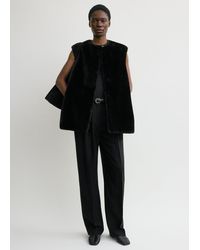 TOTEME - Plush Shearling Vest - Lyst