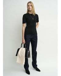 TOTEME - Compact Knit Tee - Lyst