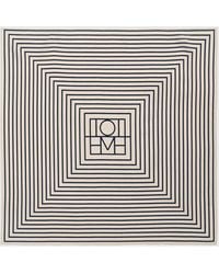 TOTEME - Signature Monogram Silk Scarf Crème - Lyst