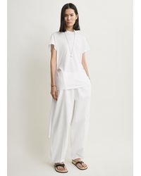 TOTEME - Drawstring Cotton Trousers - Lyst