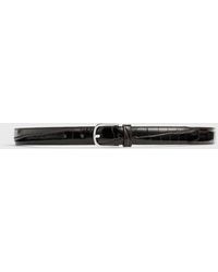 TOTEME - Slim Croco-Embossed Belt - Lyst
