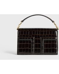 TOTEME - Mini T-Flap Croco-Embossed Bag - Lyst