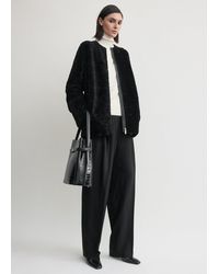 TOTEME - Zipped Teddy Shearling Jacket - Lyst
