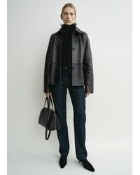 TOTEME - Grained Leather Jacket - Lyst