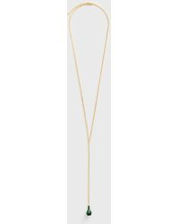 TOTEME - Jade Drop Necklace Dark - Lyst
