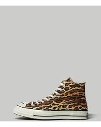 Converse + Wacko Maria Invincible Chuck 70 Leopard-print Canvas High-top Trainers - Brown