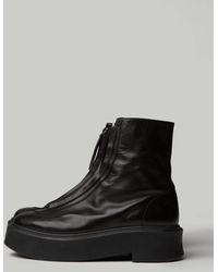 the row zipped boot 1 in leather