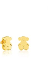 Tous - Gold Sweet Dolls Earrings Big Bear Motif. Push Back. - Lyst