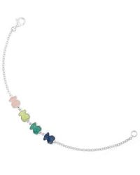 Tous Silver New Color Bracelet With Gems - Multicolor