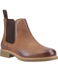 HUNTER - Jura Leather Dark Tan Boots - Lyst