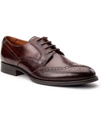 Base London - Bell Leather Burnt Brogues Shoes - Lyst