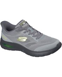 Skechers - Skech-Air Summits Textile Charcoal/Lime Trainers - Lyst
