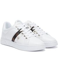 ladies white guess trainers
