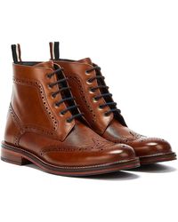 Ben Sherman - Alfred Brogue Boots Leather - Lyst