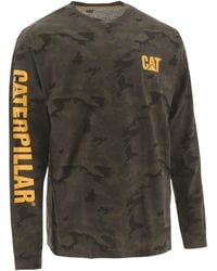 Caterpillar - Trademark Banner Long Sleeve Cotton T-Shirt - Lyst