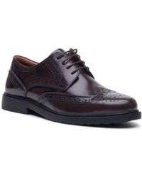 Hush Puppies - Verity Hi-Shine Leather Chocolate Brogues Shoes - Lyst