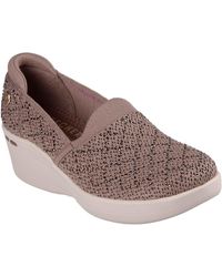 Skechers - Pier-Lite My Reflection Polyester Mocha Trainers - Lyst