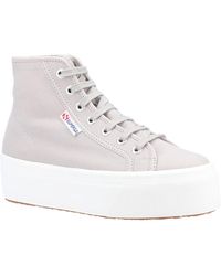 Superga - 2708 Hi Top Cotton Colomba/ Avorio Boots - Lyst
