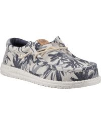 HEYDUDE - Wally Palm Jute Jute Egret/Cloud Moccasins Shoes - Lyst