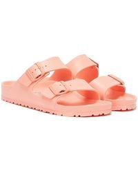 Birkenstock - Arizona Eva Coral Peach Narrow Fit Sandals - Lyst