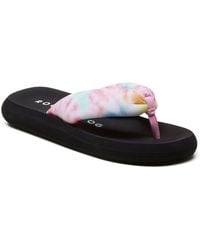 Rocket Dog - Sunset Puff Tucker Textile Pastel/Multi Flip Flops - Lyst