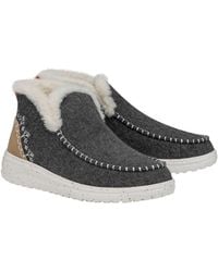 HEYDUDE - Denny Wool Faux Shearling Synthetic Boots - Lyst