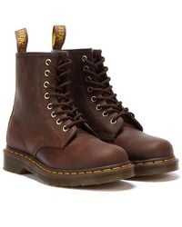 Dr. Martens - 1460 Crazy Horse Gaucho Leather Ankle Boots - Lyst