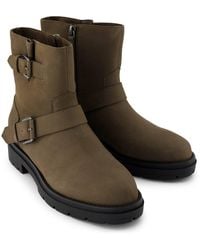 TOMS - Ionie Moto Leder Damen Canteen Stiefel - Lyst