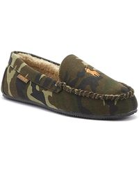 Ralph Lauren Dezi Iv Mens Camo Moccasin Slippers - Green
