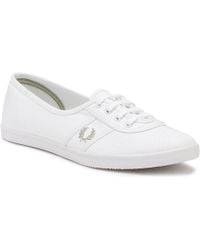 Fred Perry Womens White Aubrey Twill Sneakers