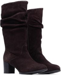 Hush Puppies - Cosima Suede Heeled Knee High Boots - Lyst