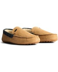 HUNTER - Moccassin Slipper Suede Biscuit Slippers - Lyst