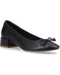 Hush Puppies - Silvia Low Heel Leather Round Court Shoes - Lyst