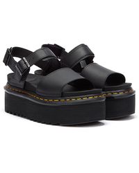 Dr. Martens - Voss Quad Leather Strap Platform Sandals - Lyst