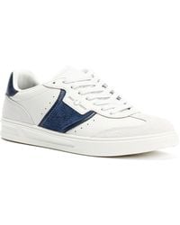 Fred Perry - B4 Textured Leather/Suede Porcelain/ Trainers - Lyst