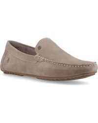 Hush Puppies - Ralph Suede Leather Taupe Loafers - Lyst