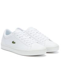 white lacoste trainers