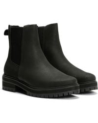 TOMS - Bennet Leder Damen Schwarze Stiefel - Lyst