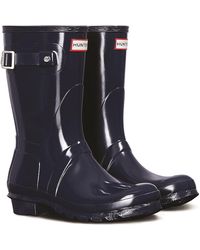 HUNTER - Gloss Original Short Wellington Boots - Lyst