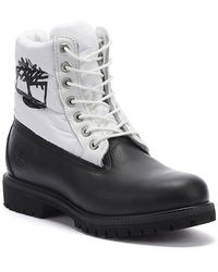 Timberland 6 Inch Premium Puffer Mens Black / White Boots