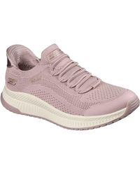 Skechers - Bobs Sport Squad 4 Dire Step Polyester Blush Trainers - Lyst