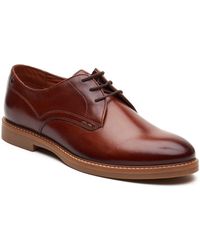 Base London - Strand Lace Up Leather Burnt Lace-Up Shoes - Lyst