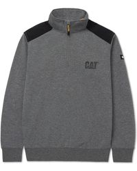 Caterpillar - Essential 1/4 Zip Polyester Sweatshirt - Lyst