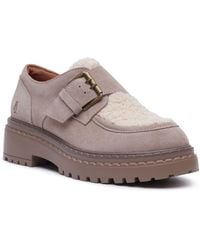Hush Puppies - Orla Monk Leather Taupe Loafers - Lyst