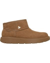 Skechers - Keepsakes Cozy Mini Leather Chestnut Winter Ankle Boots - Lyst