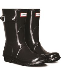 HUNTER - Gloss Original Short Wellington Boots - Lyst