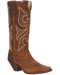 Durango - Crush Leather Distressed Cognac Boots - Lyst