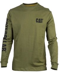 Caterpillar - Trademark Banner Long Sleeve Cotton T-Shirt - Lyst