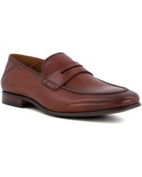 Dune - Sync Leather Men's Tan Loafers - Lyst