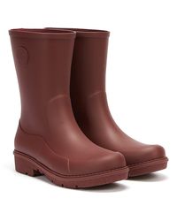 Fitflop Wonderwelly Short Oxblood Boots - Red